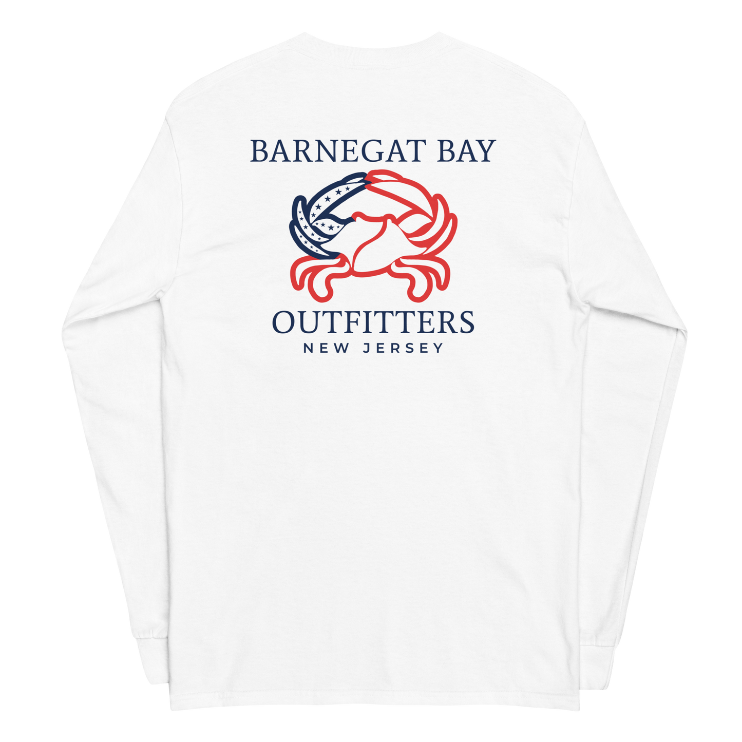 Red, White, & Blue Crab Sq Logo Long Sleeve 2400