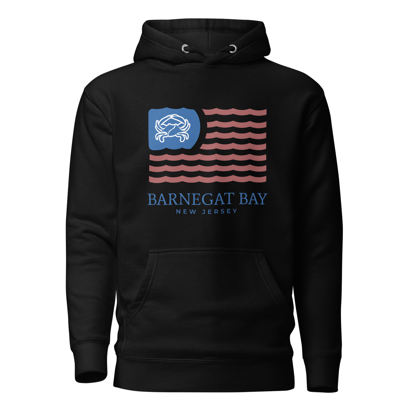 Red, White, & Blue Wavy Flag Logo Premium Unisex Hoodie