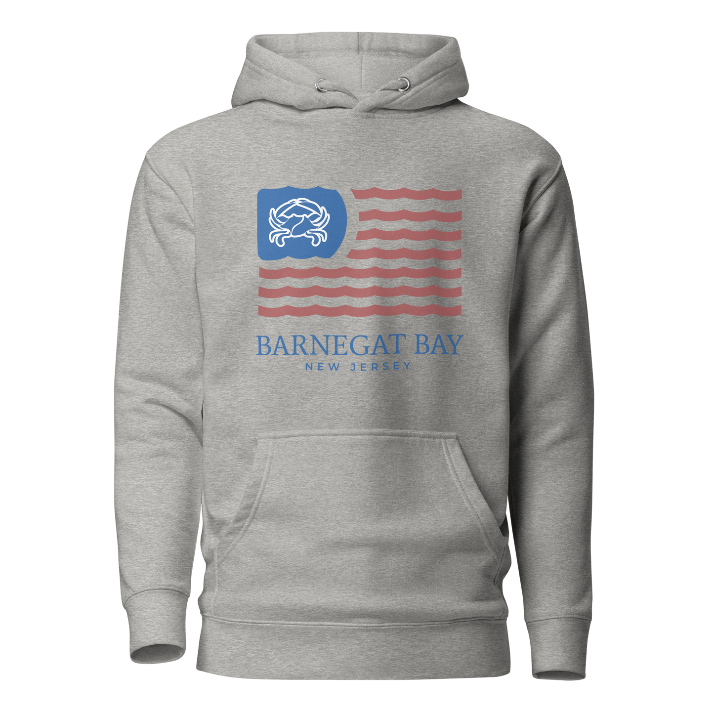 Red, White, & Blue Wavy Flag Logo Premium Unisex Hoodie