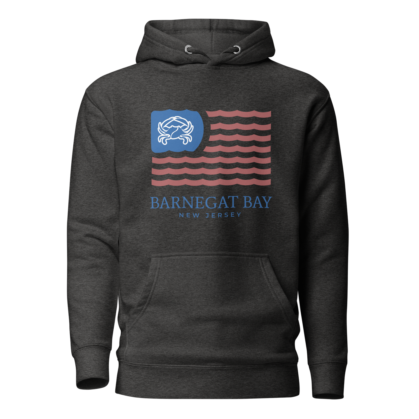 Red, White, & Blue Wavy Flag Logo Premium Unisex Hoodie