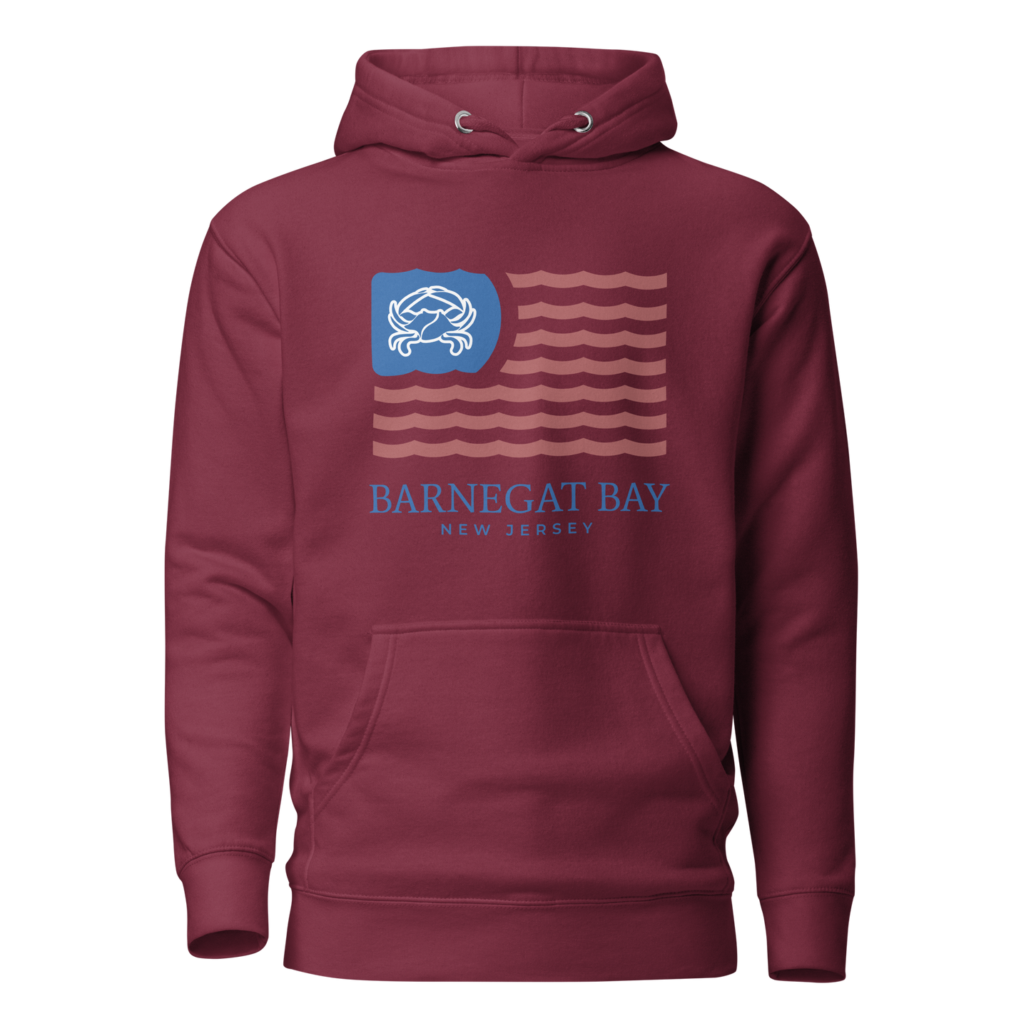 Red, White, & Blue Wavy Flag Logo Premium Unisex Hoodie