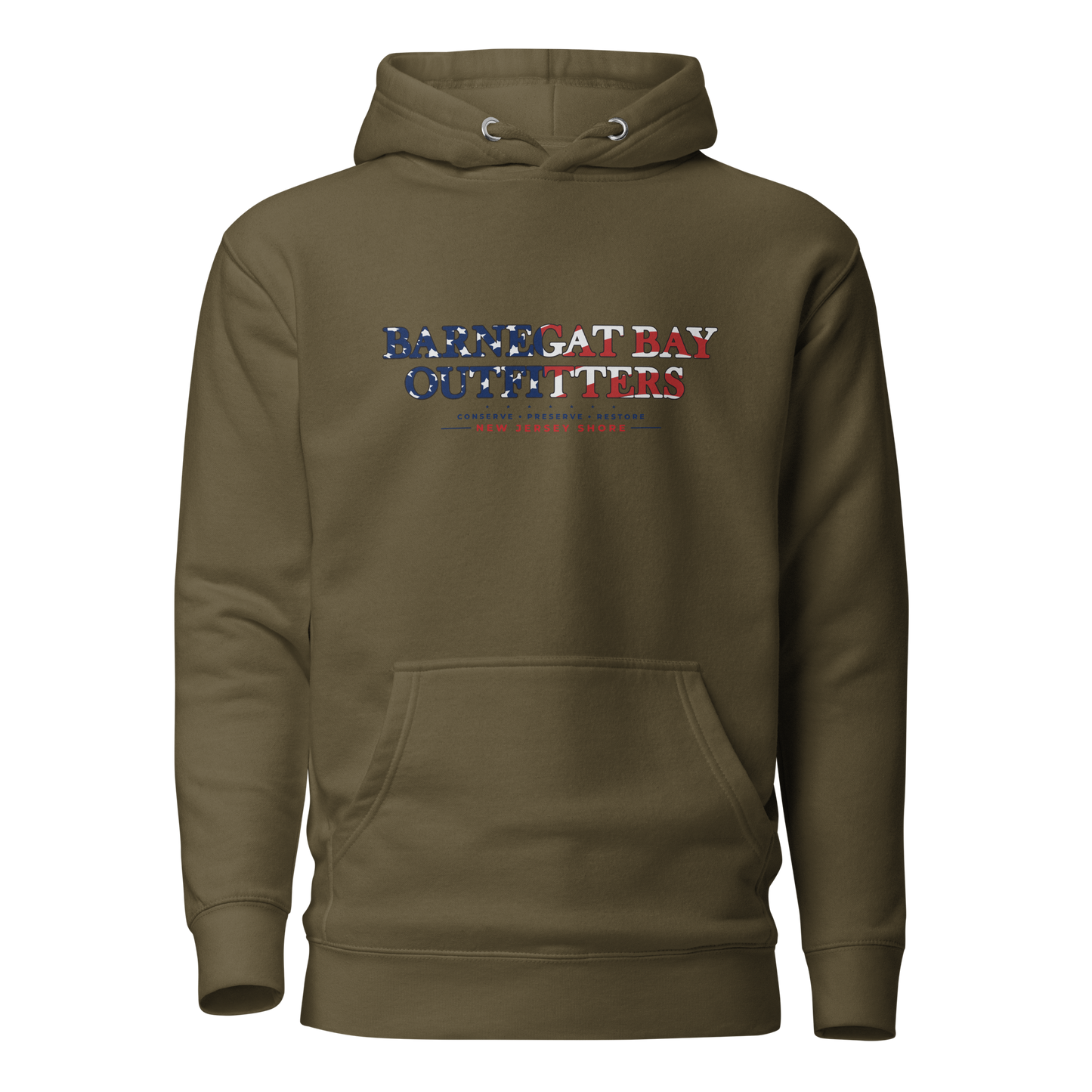 Red, White, & Blue Barnegat Bay Logo Unisex Premium Hoodie