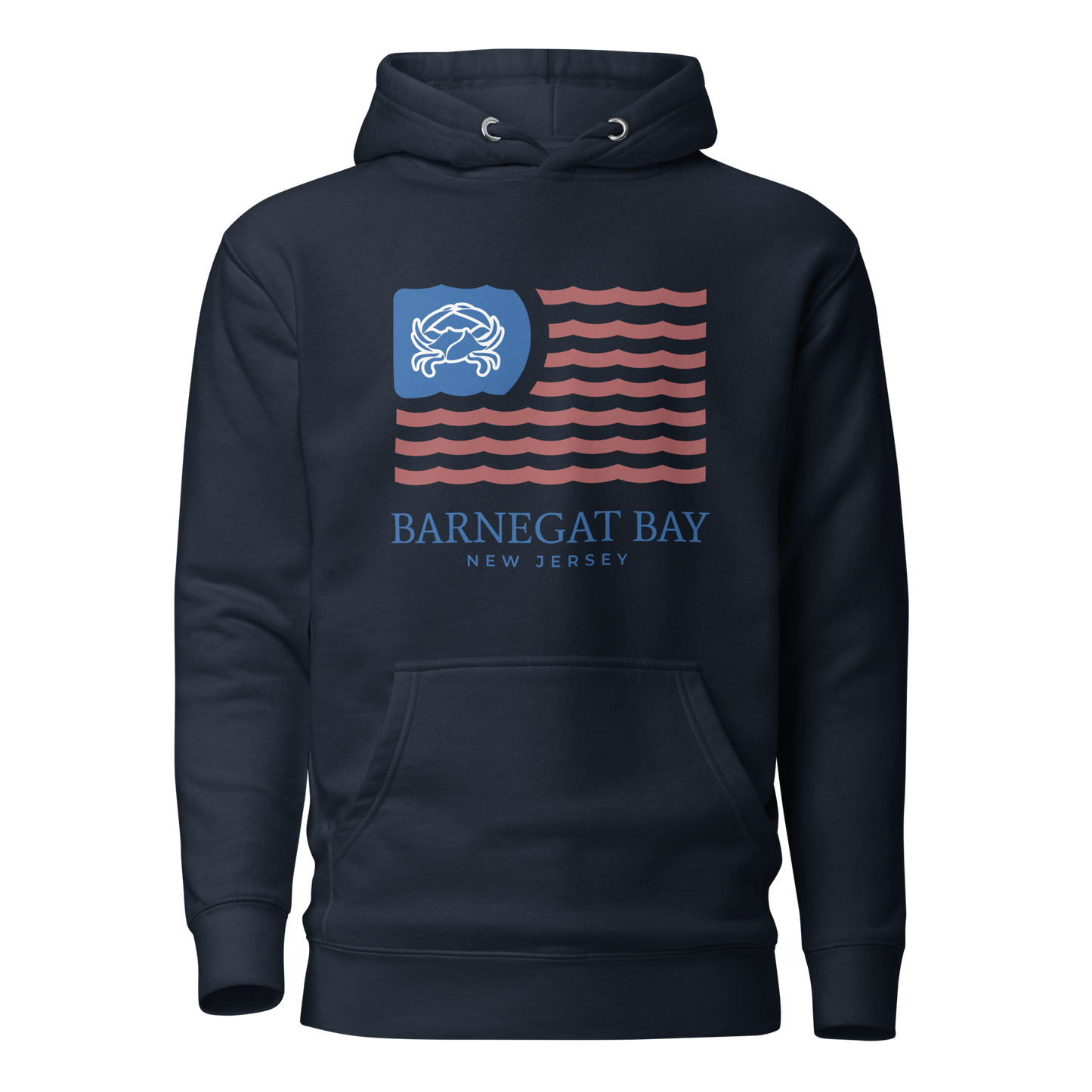 Red, White, & Blue Wavy Flag Logo Premium Unisex Hoodie