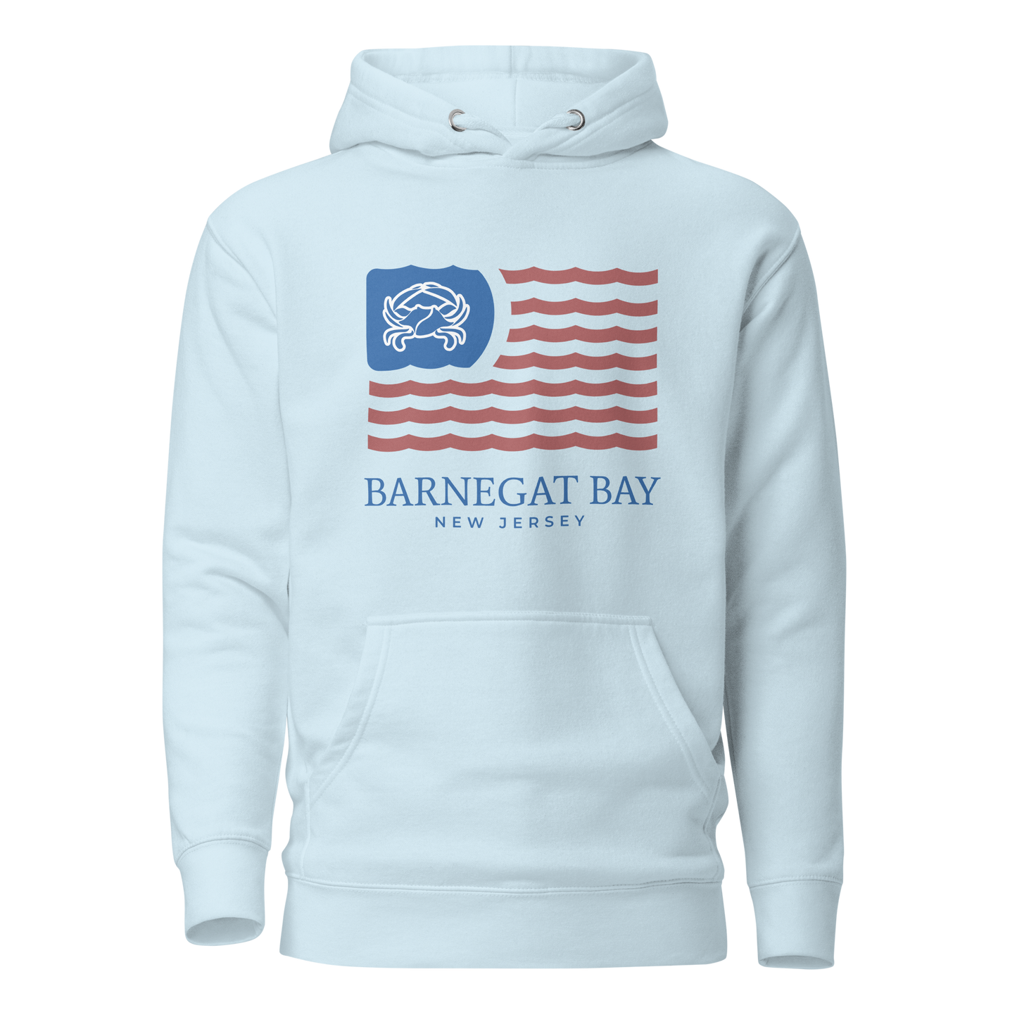 Red, White, & Blue Wavy Flag Logo Premium Unisex Hoodie