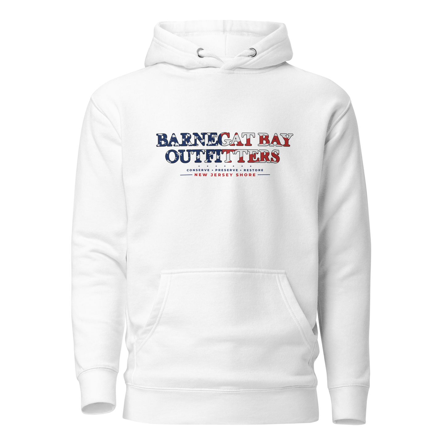 Red, White, & Blue Barnegat Bay Logo Unisex Premium Hoodie