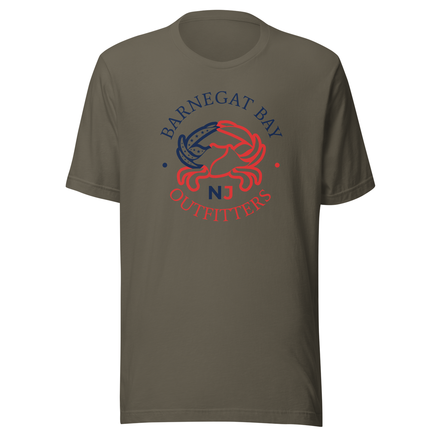 Red, White, & Blue Ab Crab Front Logo Unisex T-Shirt B+C 3001