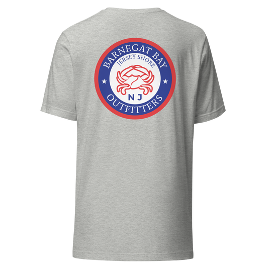 Red, White, & Blue Circle Crab Logo Unisex T-Shirt B+C 3001