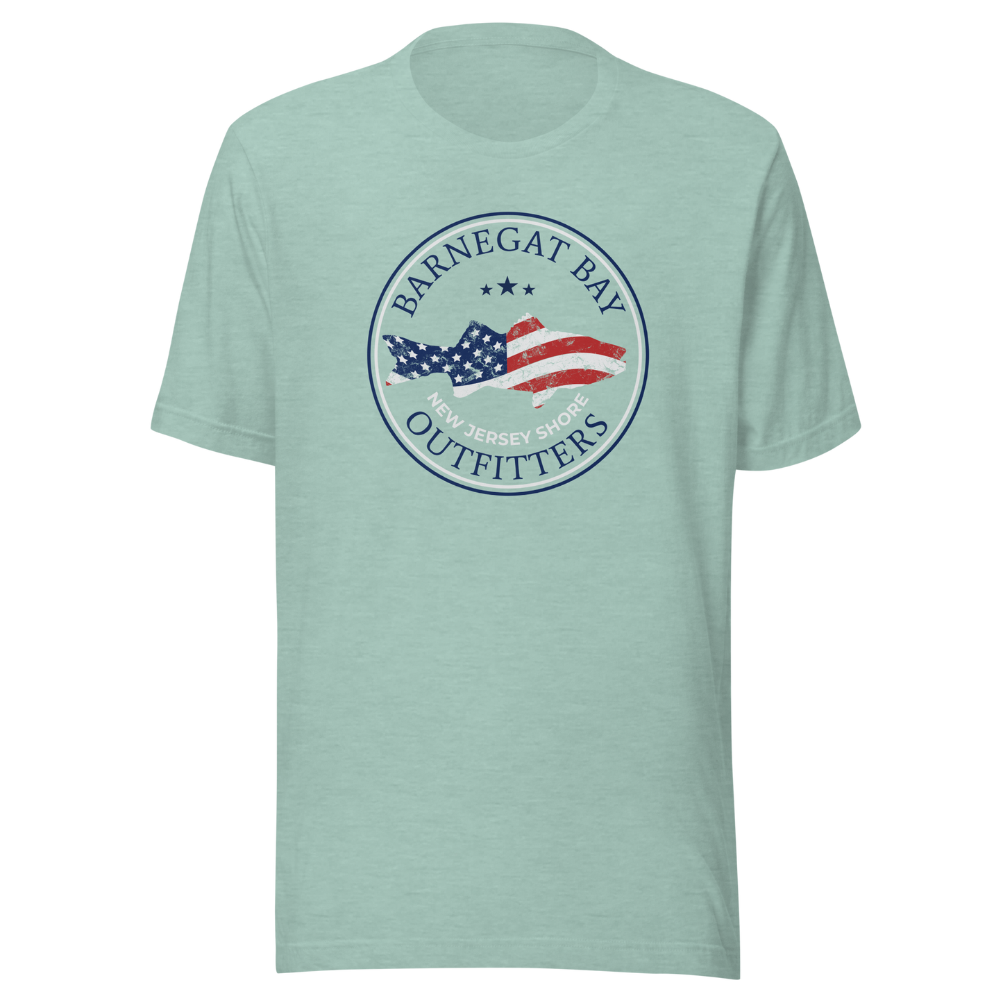 Red, White, & Blue Striped Bass Circle Logo B+C 3001