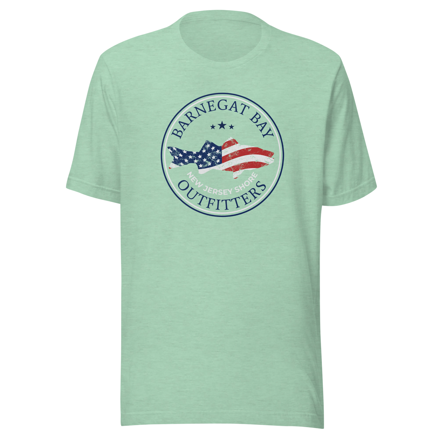 Red, White, & Blue Striped Bass Circle Logo B+C 3001