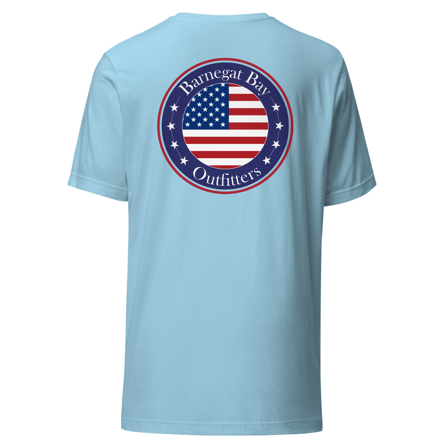 Red, White, & Blue Circle Flag Logo Unisex T-Shirt B+C 3001