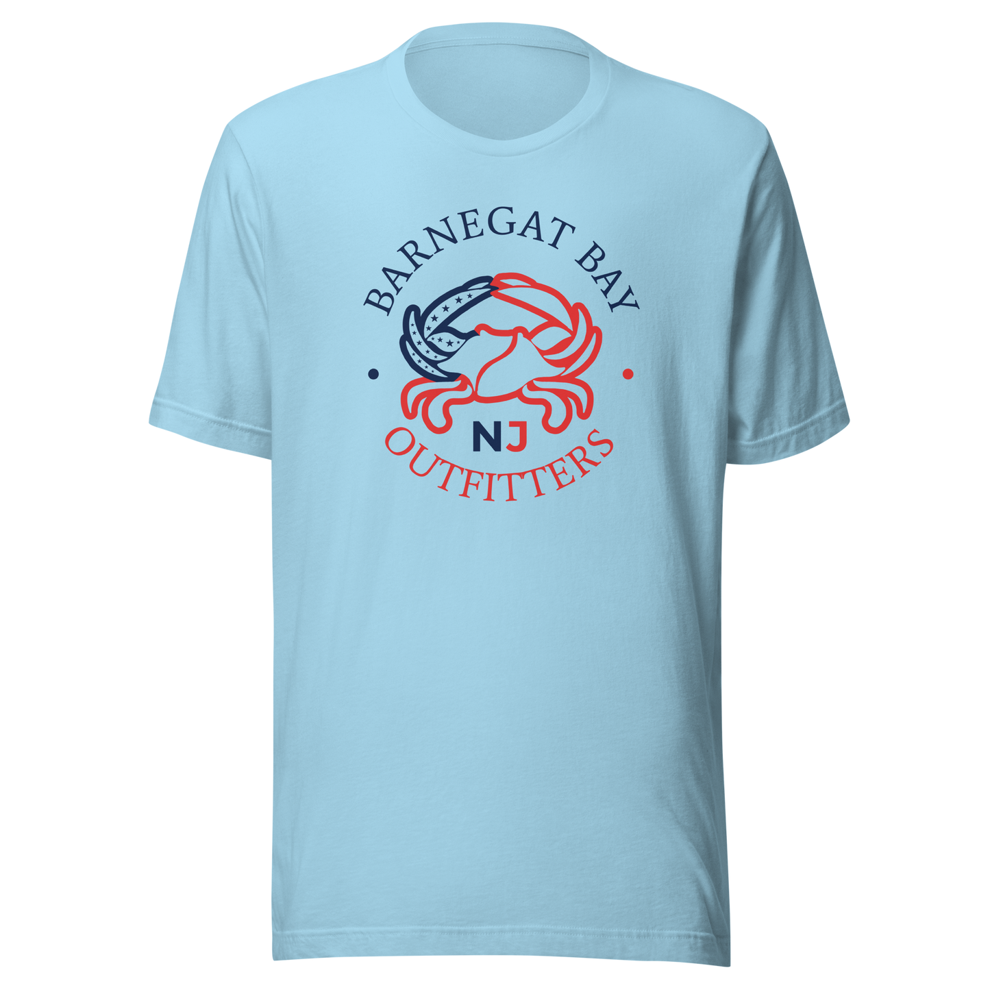 Red, White, & Blue Ab Crab Front Logo Unisex T-Shirt B+C 3001