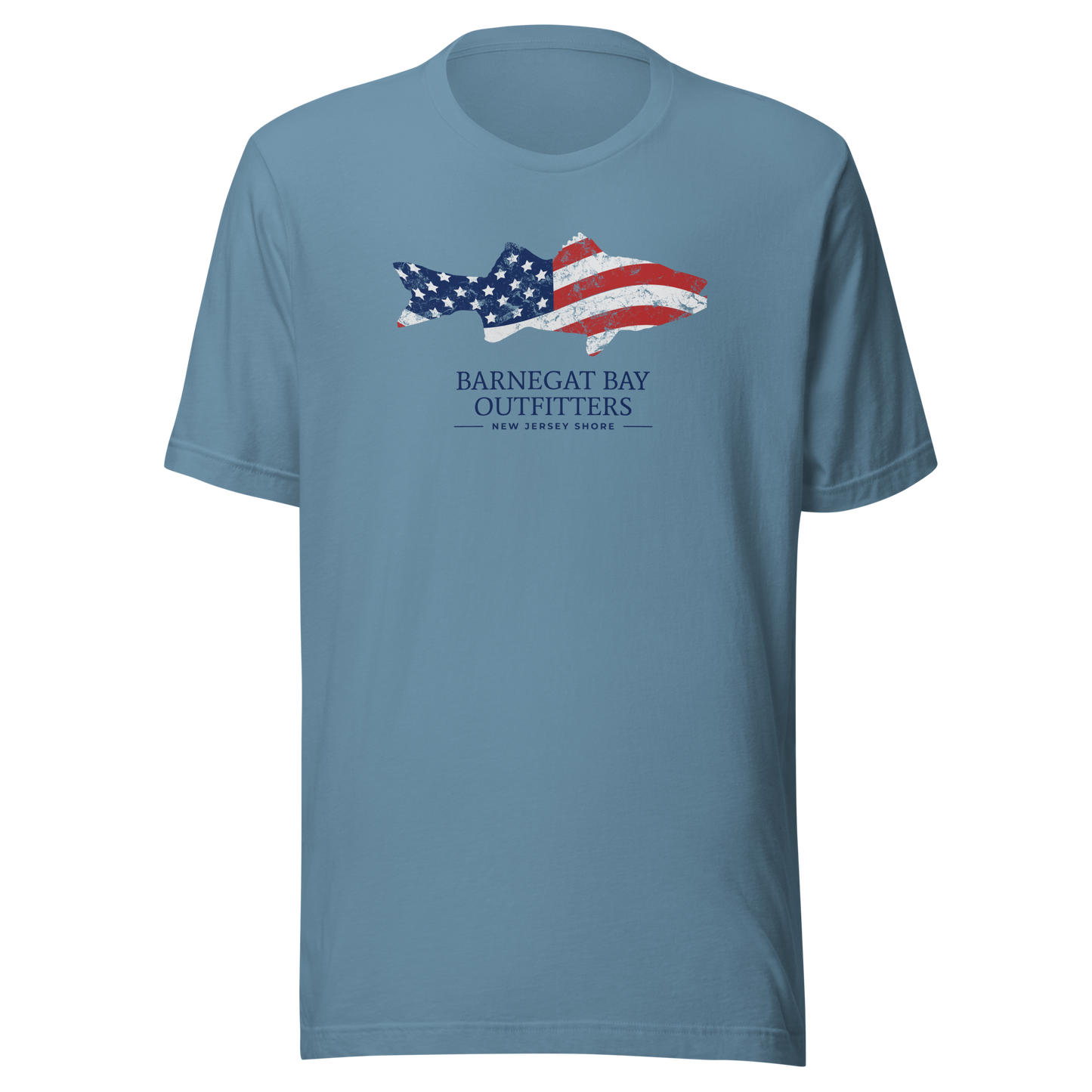 Red, White, & Blue Striped Bass Front Logo B+C 3001