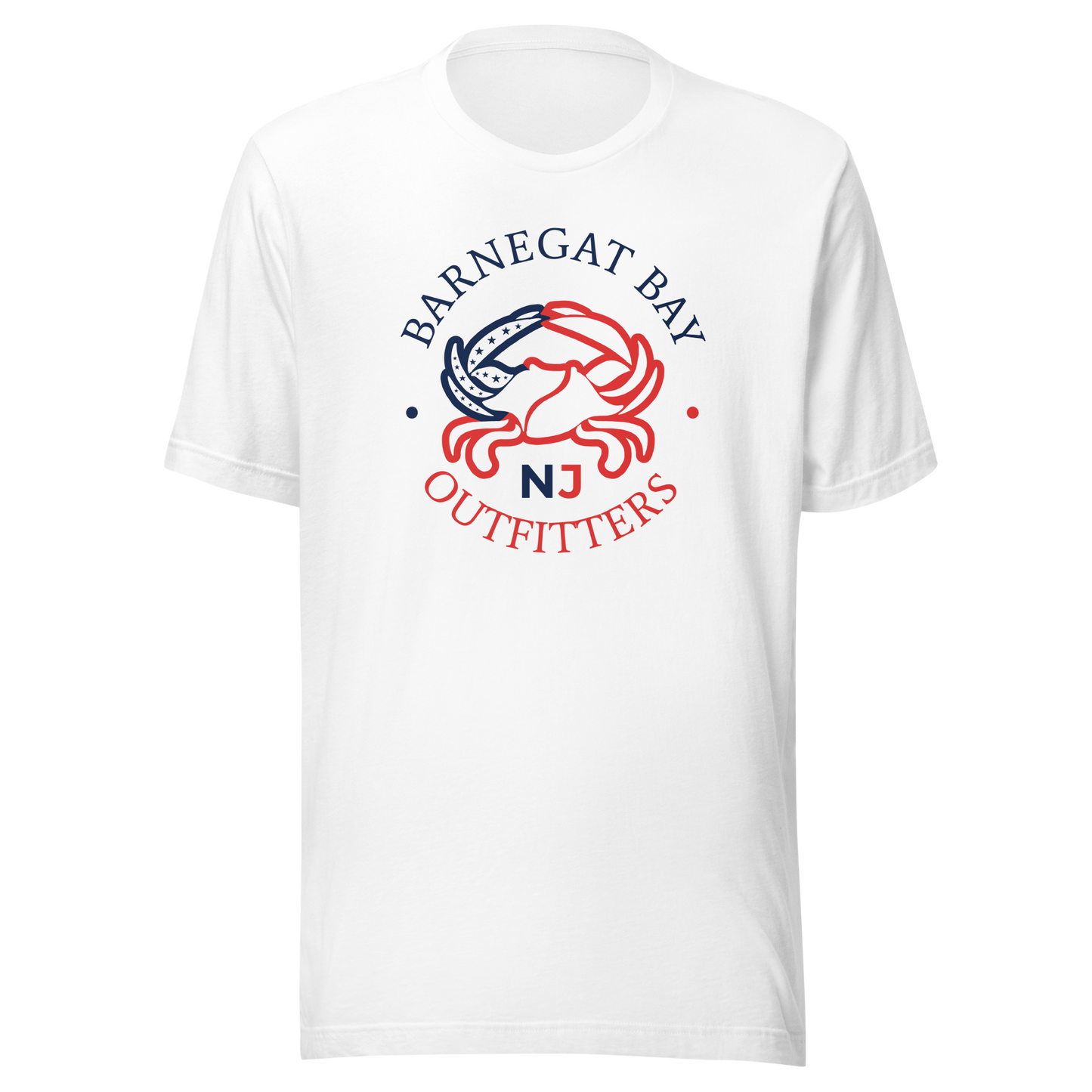 Red, White, & Blue Ab Crab Front Logo Unisex T-Shirt B+C 3001