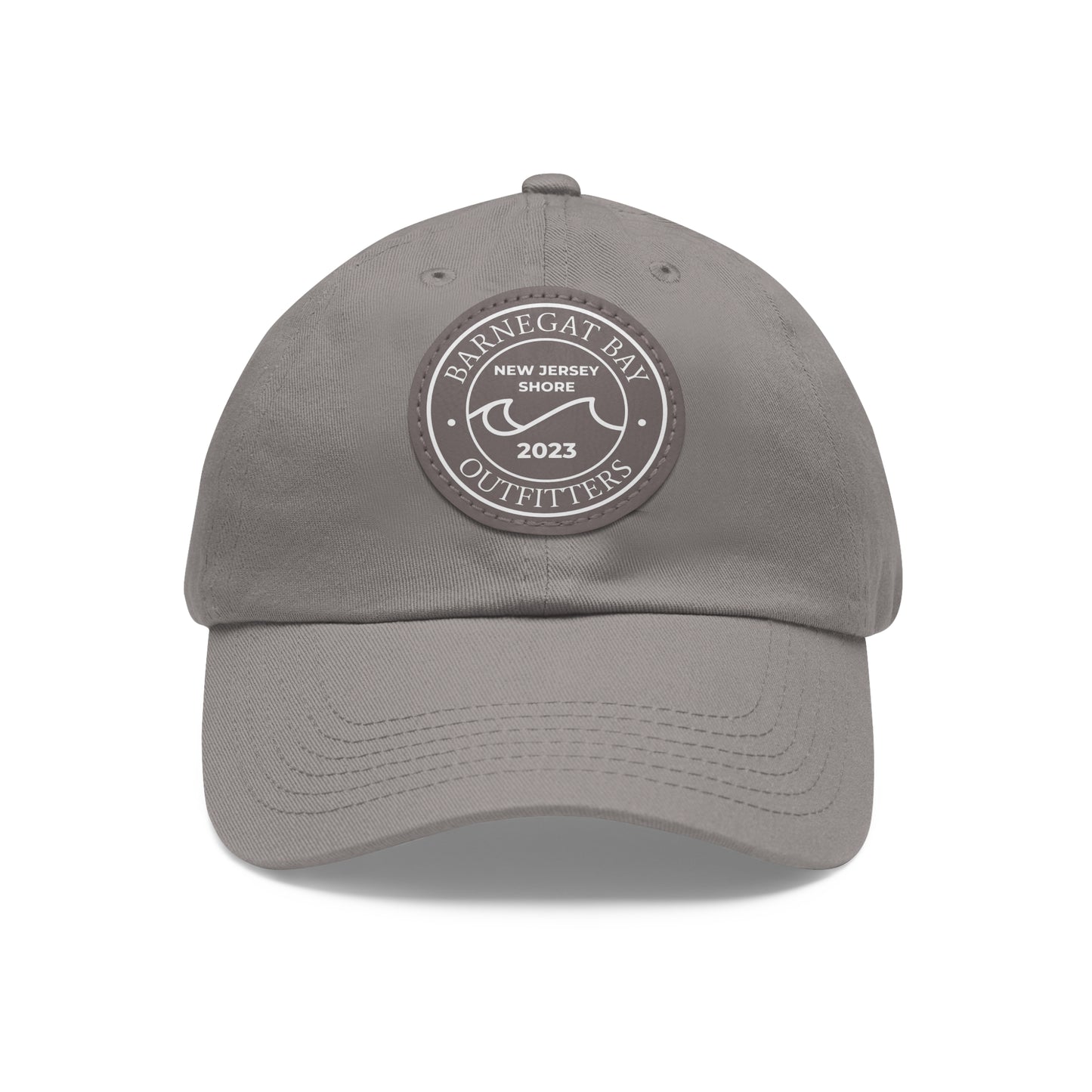 Barnegat Bay Outfitters Round Wave Logo Leather Patch Hat