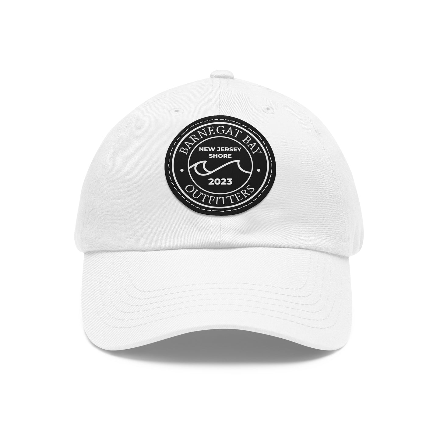 Barnegat Bay Outfitters Round Wave Logo Leather Patch Hat