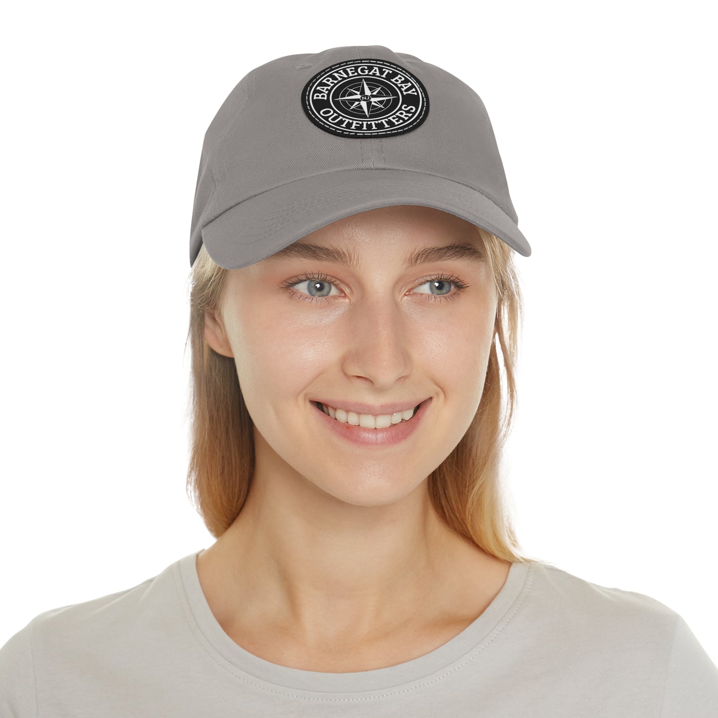 Compass Round Logo Leather Patch Hat