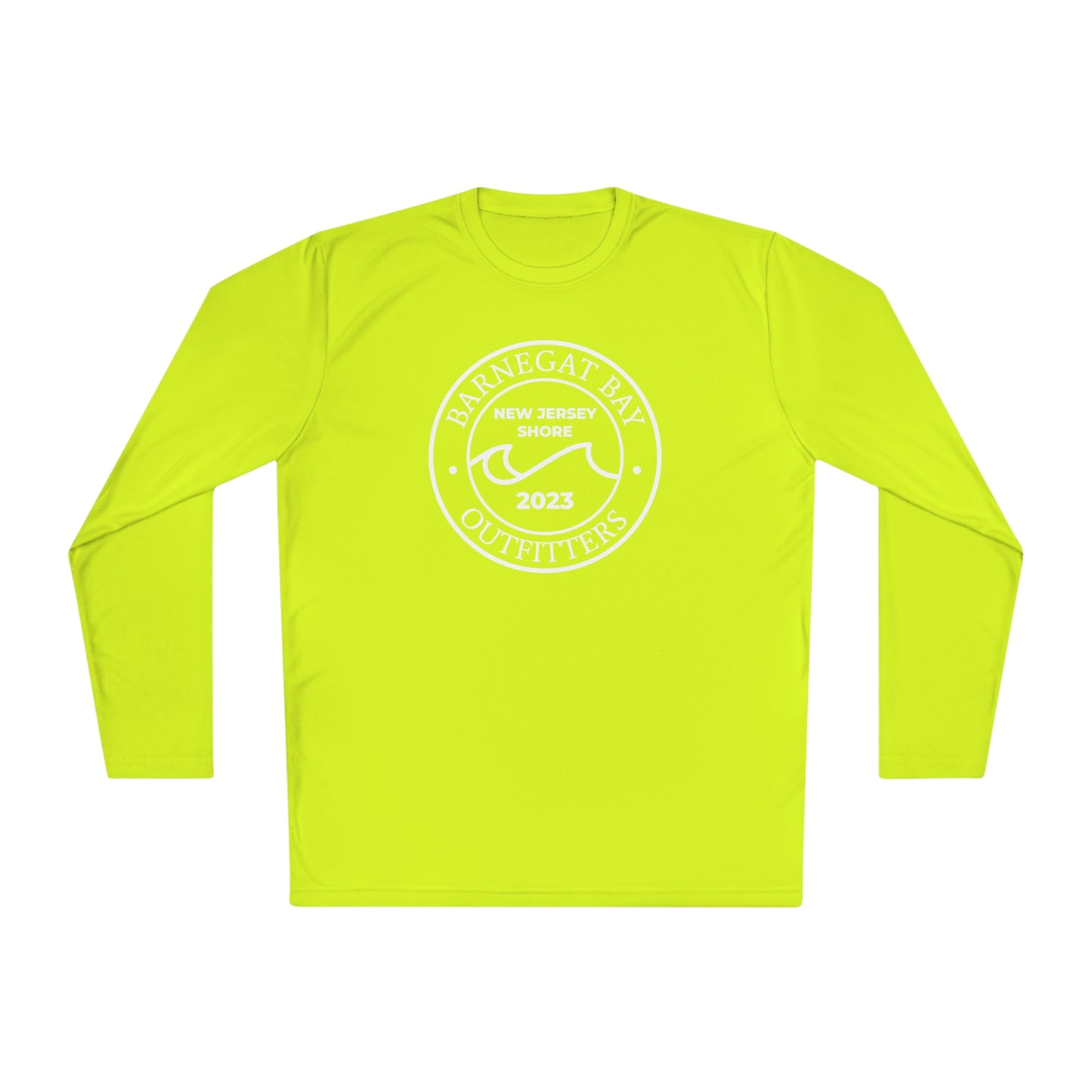 UPF40+ Circle Wave Front Logo Unisex Performance Long Sleeve Tee