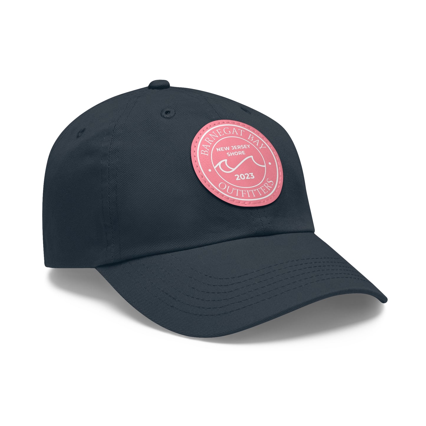 Barnegat Bay Outfitters Round Wave Logo Leather Patch Hat