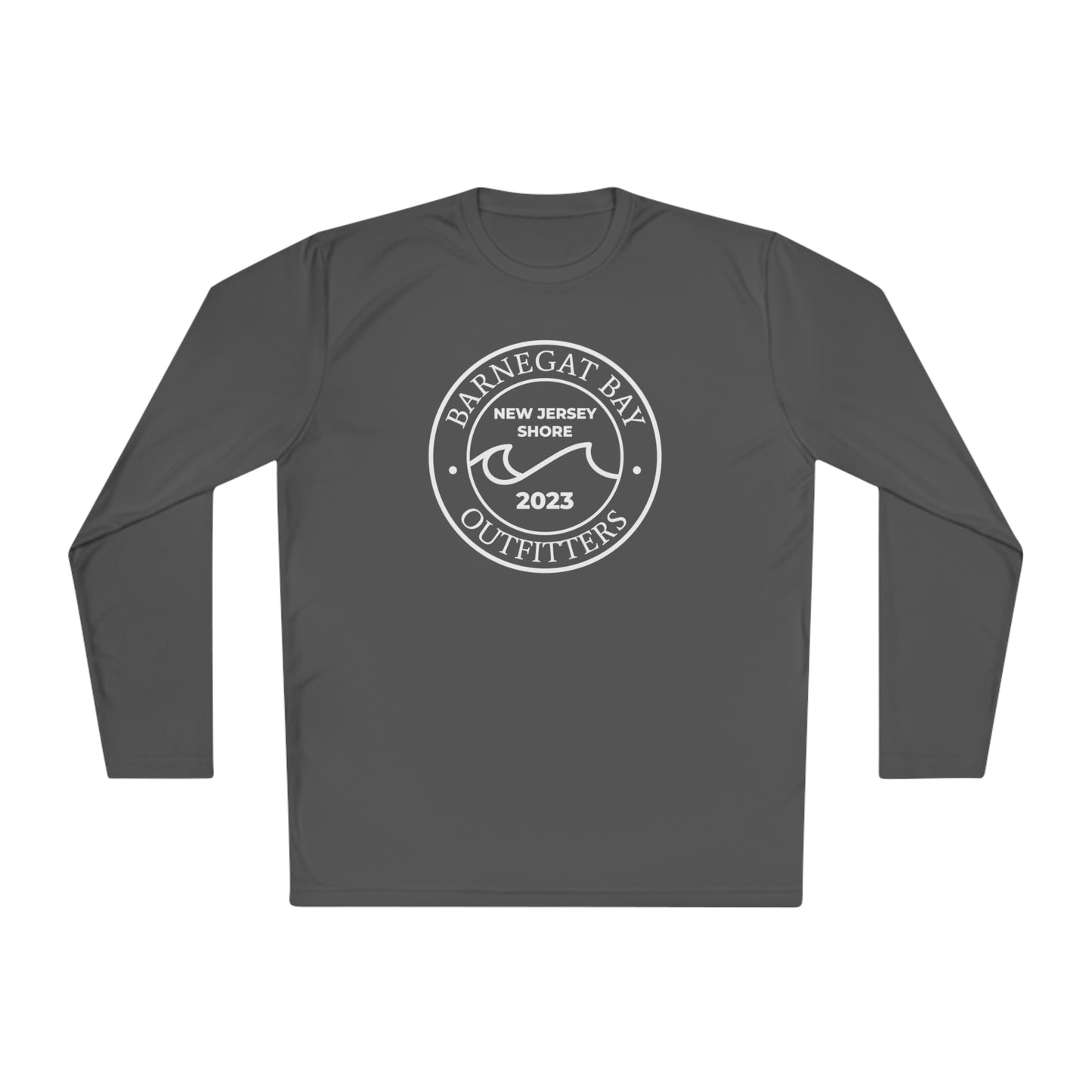 UPF40+ Circle Wave Front Logo Unisex Performance Long Sleeve Tee