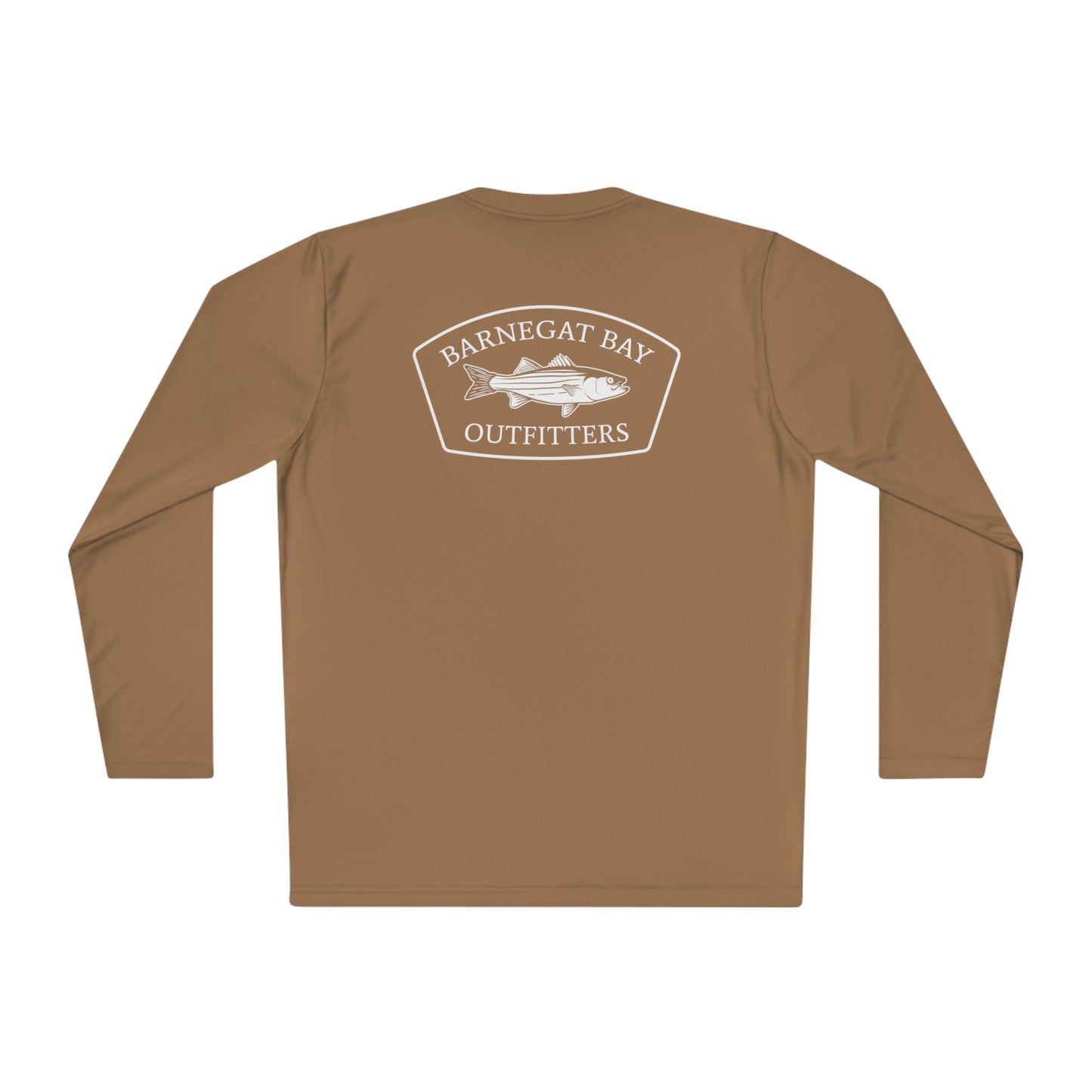 UPF40+ Striped Bass Shield Logo Unisex Performance Long Sleeve Tee