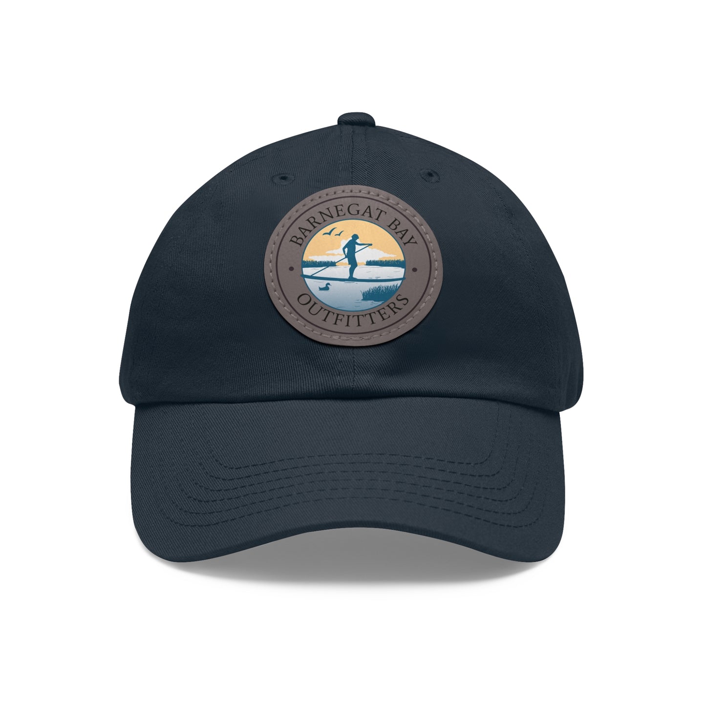 Paddle Boarder Round Logo Leather Patch Hat