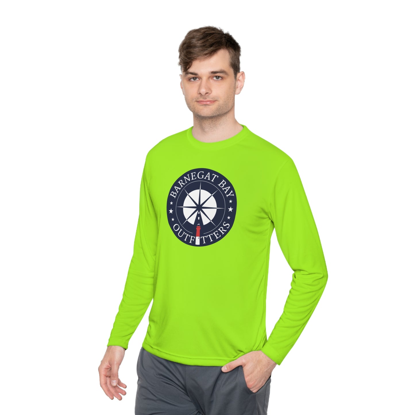 UPF40+ Lighthouse Front Logo Unisex Performance Long Sleeve Tee