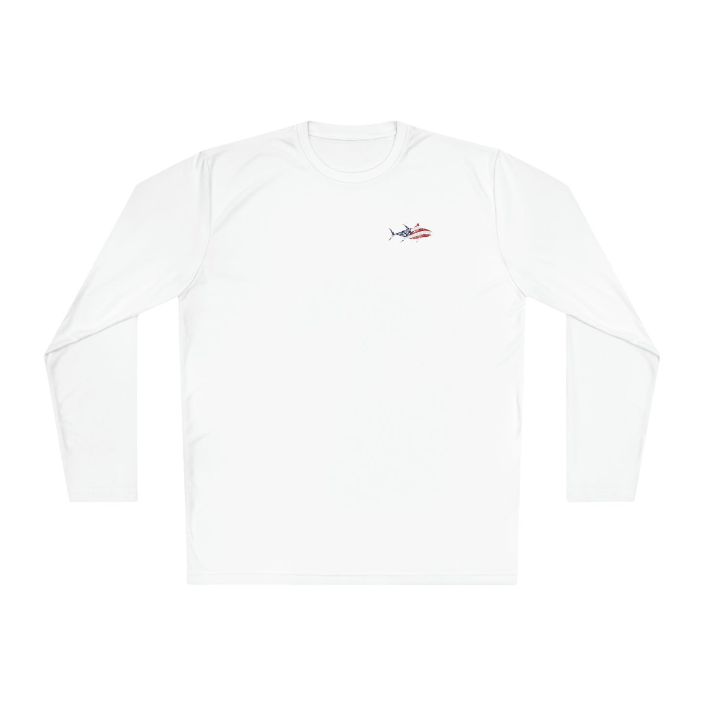 UPF40+ Red, White, & Blue Tuna  Logo Unisex Performance Long Sleeve Tee