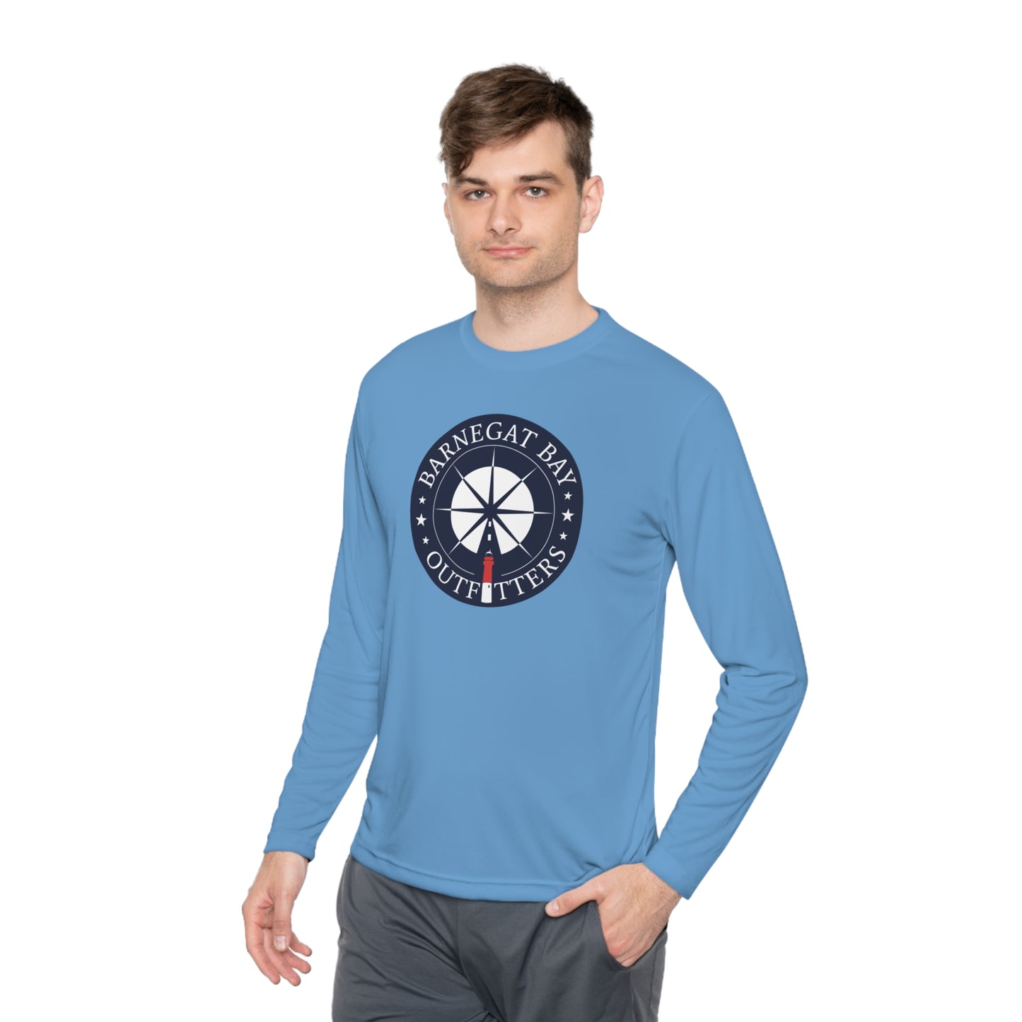 UPF40+ Lighthouse Front Logo Unisex Performance Long Sleeve Tee