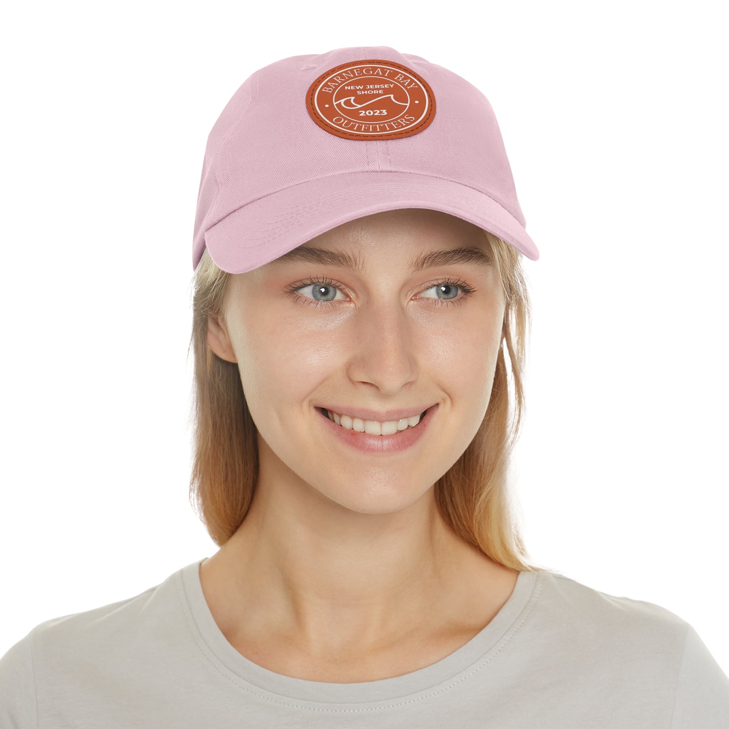 Barnegat Bay Outfitters Round Wave Logo Leather Patch Hat