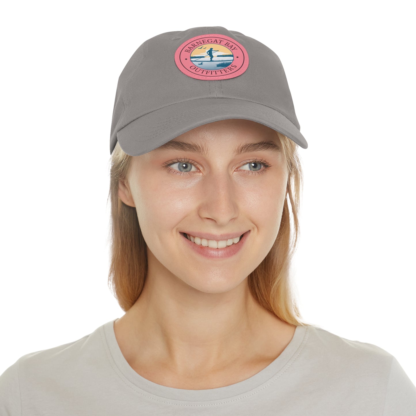 Paddle Boarder Round Logo Leather Patch Hat