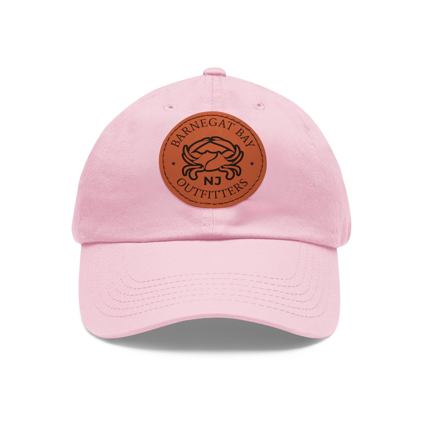 Barnegat Bay Outfitters Round Crab Logo Leather Patch Hat