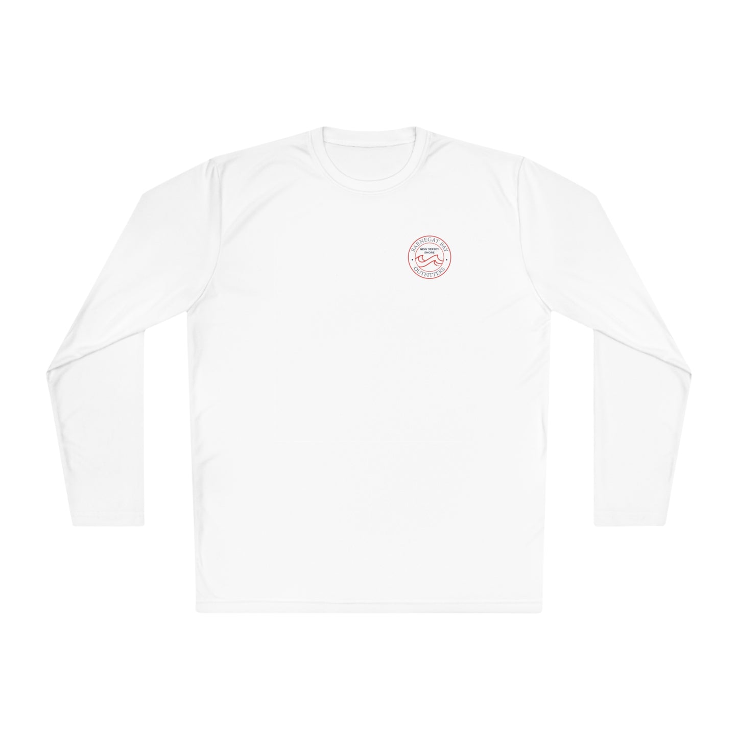 UPF40+ Red, White, and Blue Circle Wave Logo Unisex Performance Long Sleeve Tee