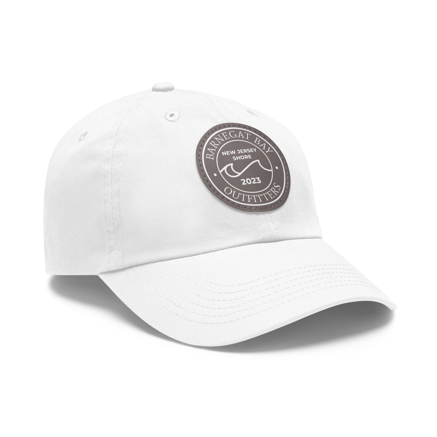 Barnegat Bay Outfitters Round Wave Logo Leather Patch Hat