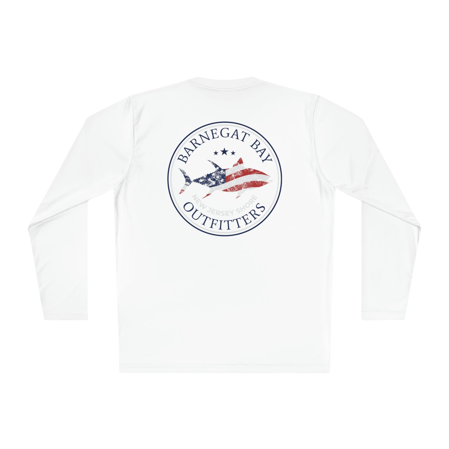 UPF40+ Red, White, & Blue Tuna  Logo Unisex Performance Long Sleeve Tee