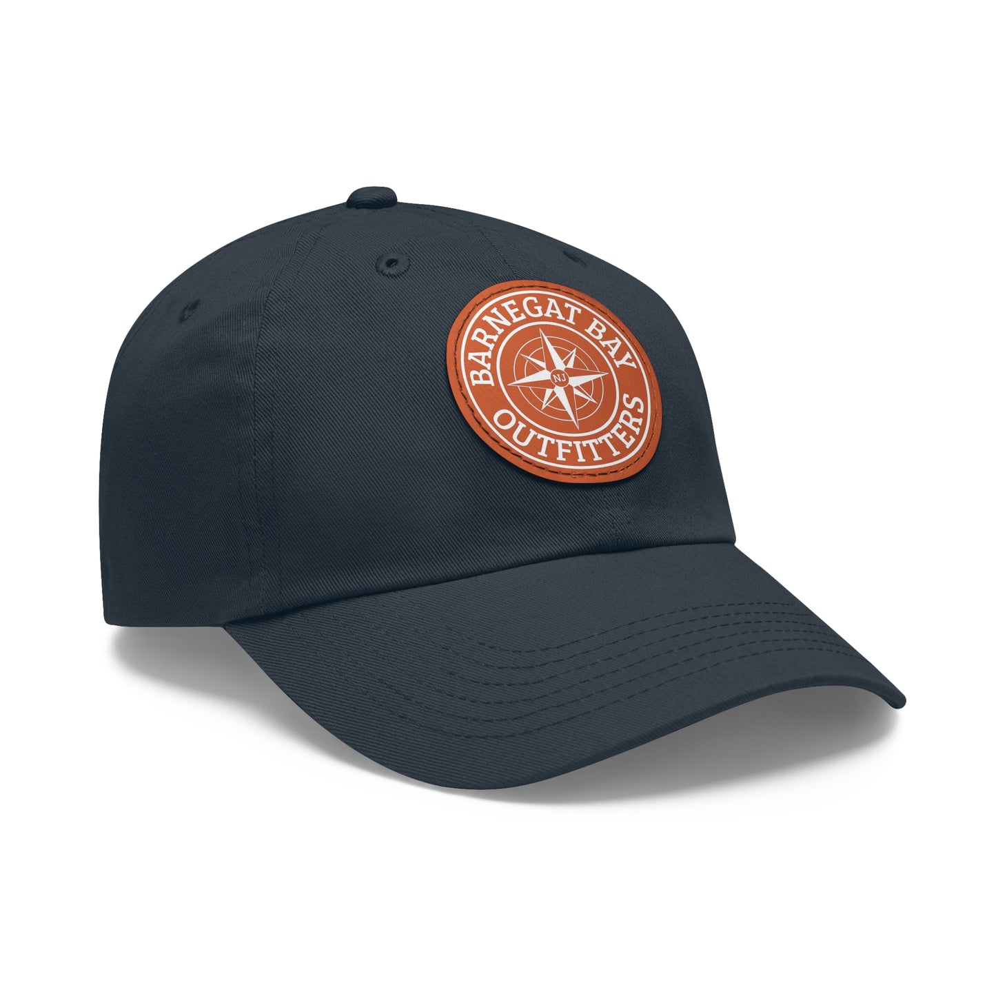 Compass Round Logo Leather Patch Hat