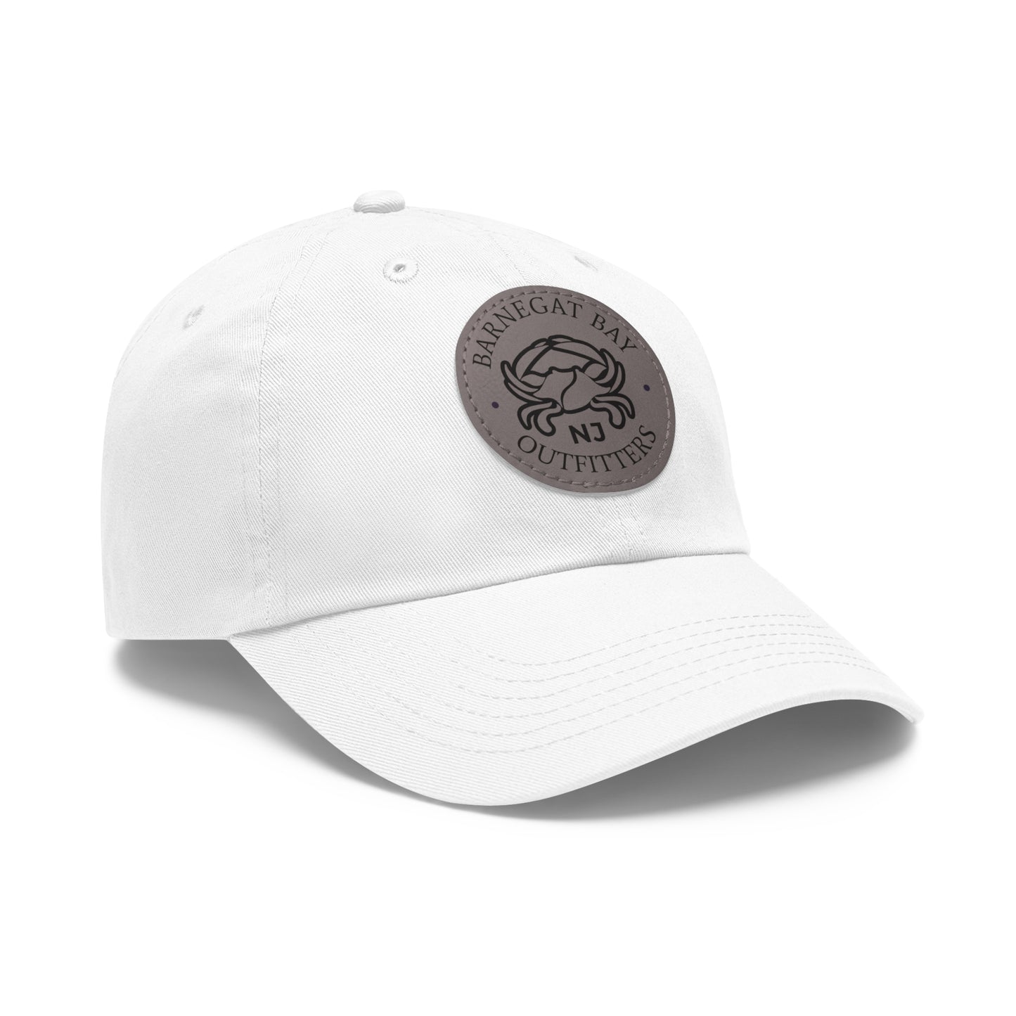 Barnegat Bay Outfitters Round Crab Logo Leather Patch Hat