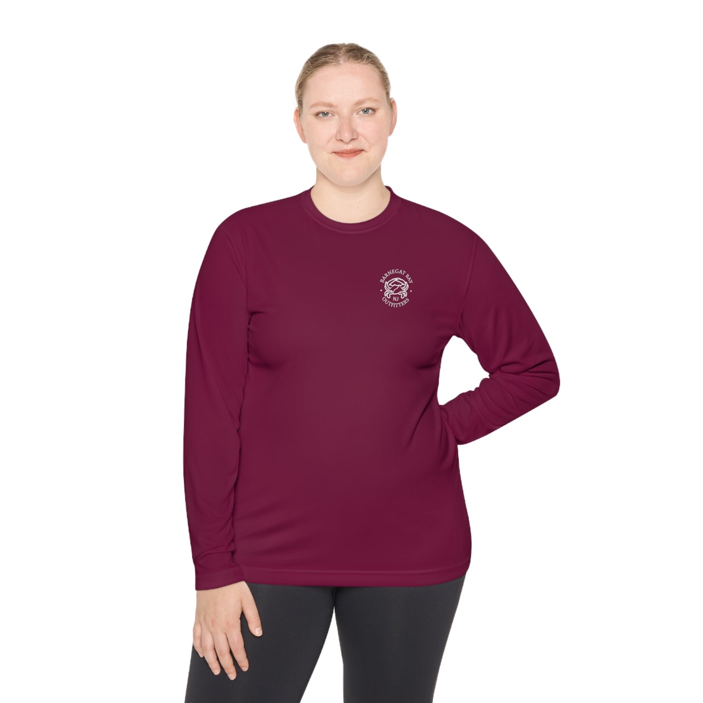 UPF40+ Kayak White Logo Unisex Performance Long Sleeve Tee