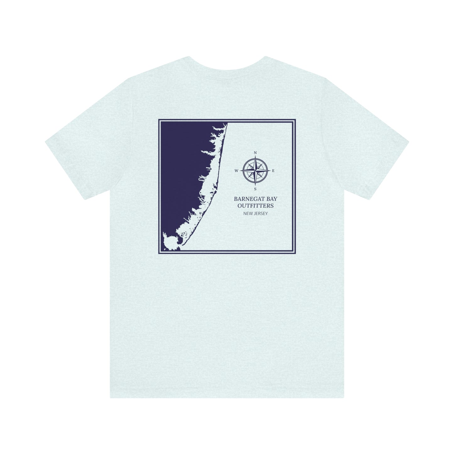 Barnegat Bay Map Soft Cotton T-Shirt