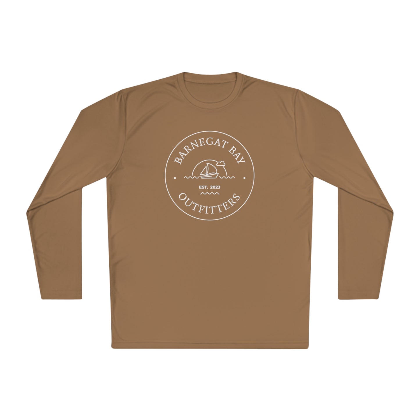 UPF40+ Sail Boat Front Logo Unisex Performance Long Sleeve Tee