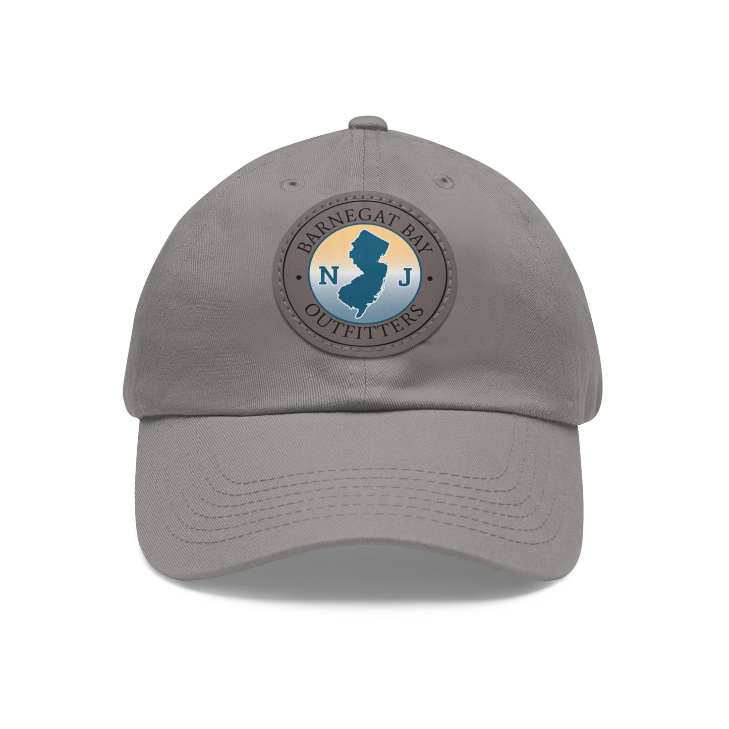 Barnegat Bay Outfitters Round NJ Logo Leather Patch Hat