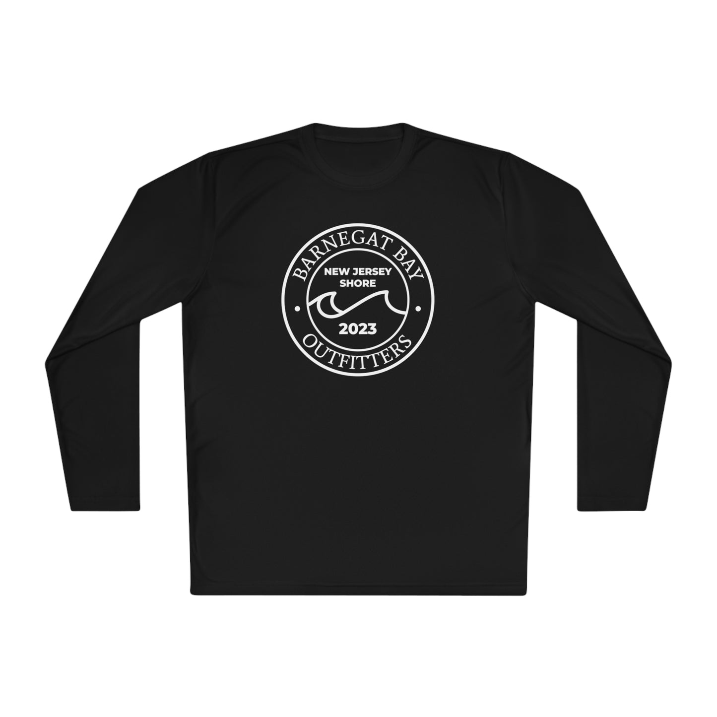 UPF40+ Circle Wave Front Logo Unisex Performance Long Sleeve Tee