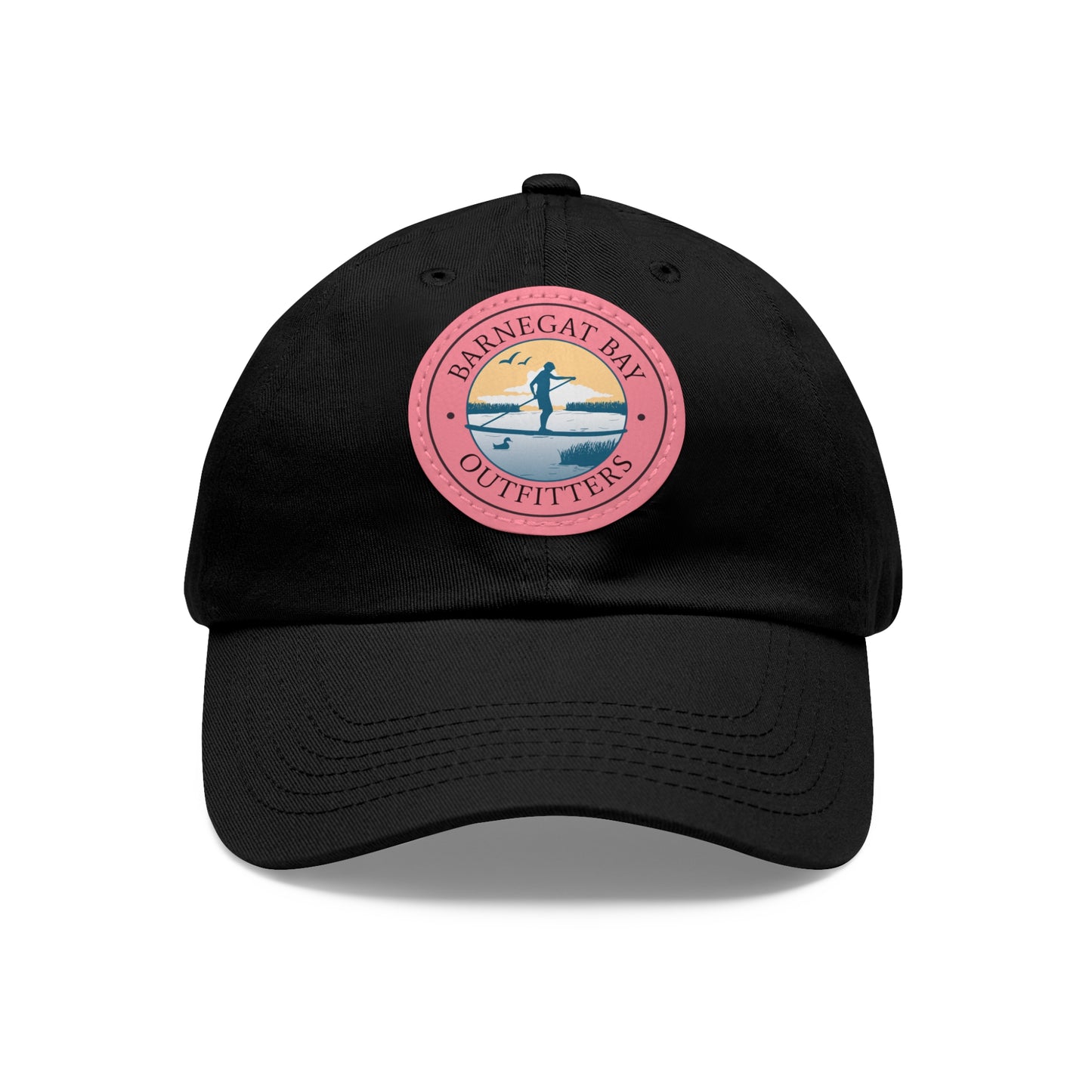 Paddle Boarder Round Logo Leather Patch Hat