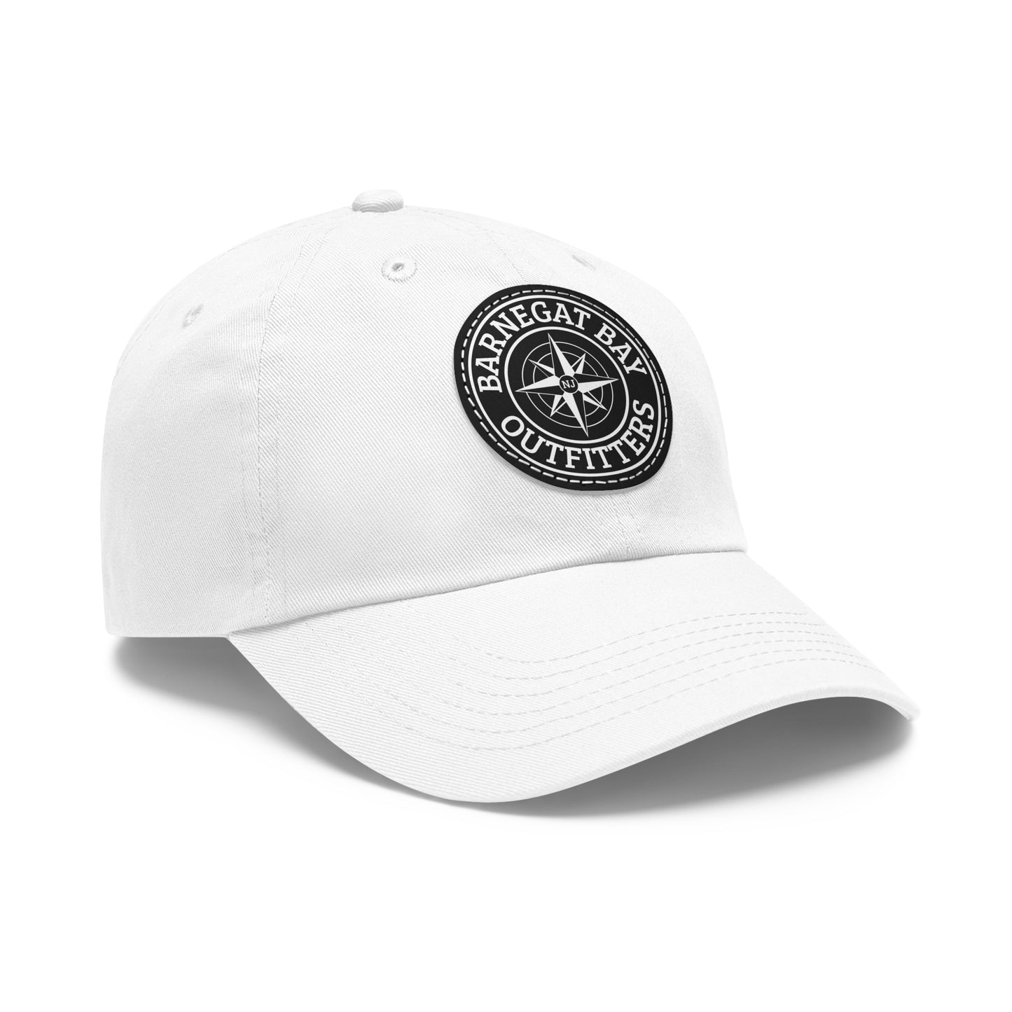 Compass Round Logo Leather Patch Hat