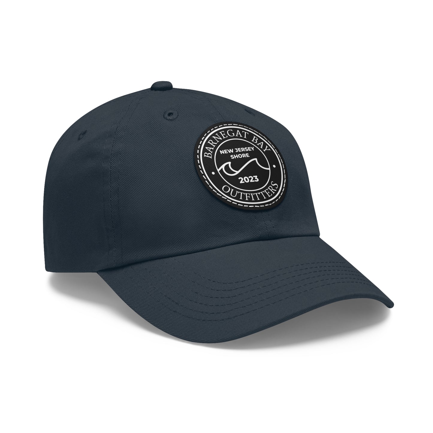 Barnegat Bay Outfitters Round Wave Logo Leather Patch Hat