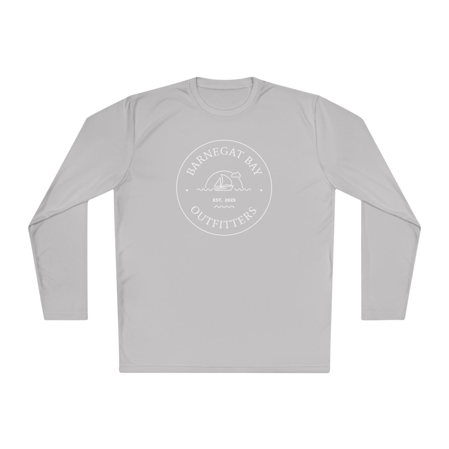 UPF40+ Sail Boat Front Logo Unisex Performance Long Sleeve Tee