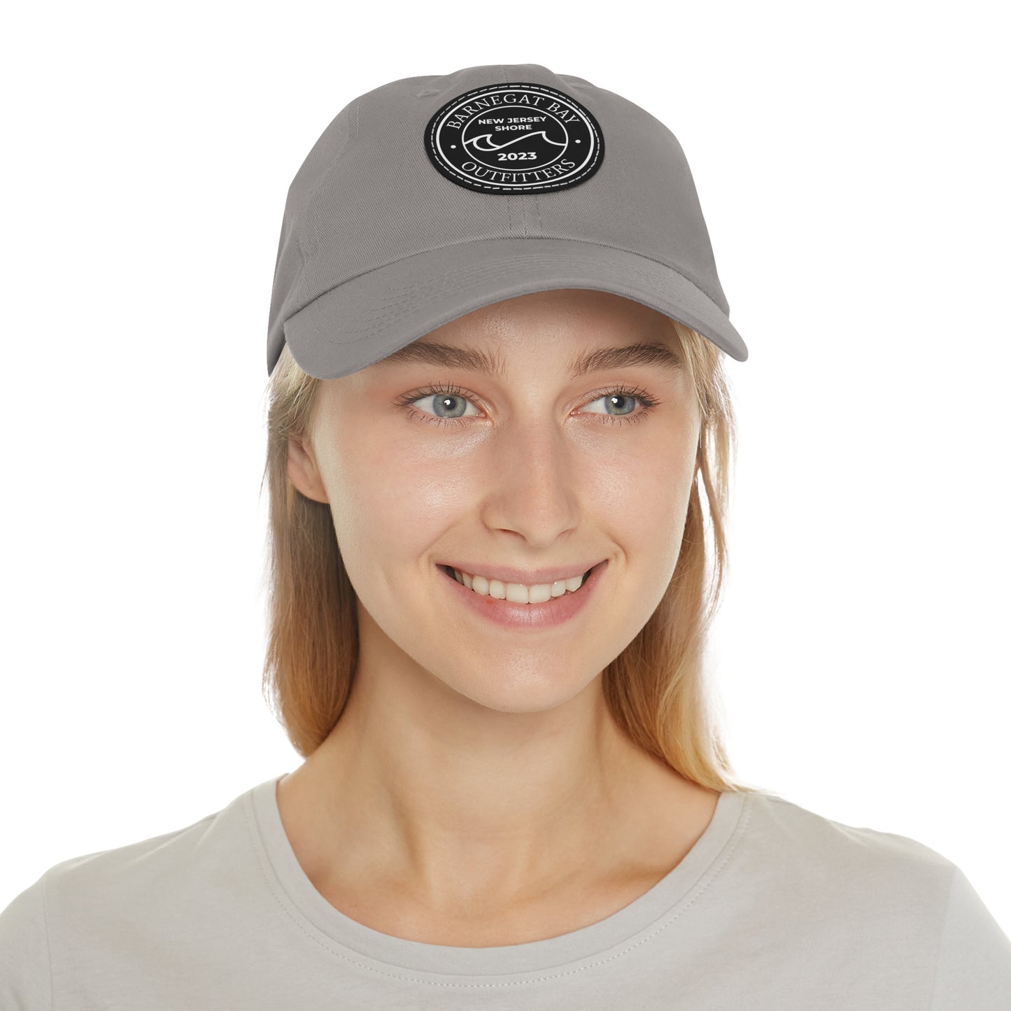 Barnegat Bay Outfitters Round Wave Logo Leather Patch Hat