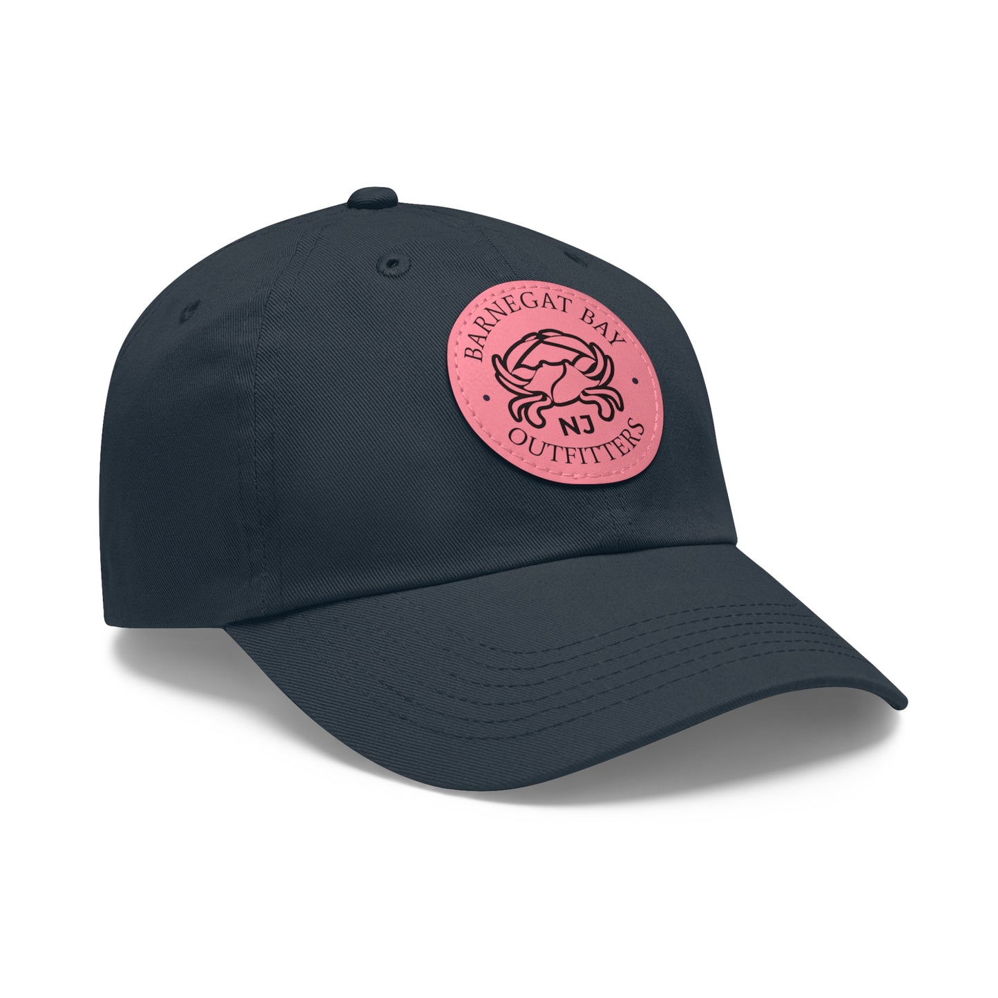 Barnegat Bay Outfitters Round Crab Logo Leather Patch Hat