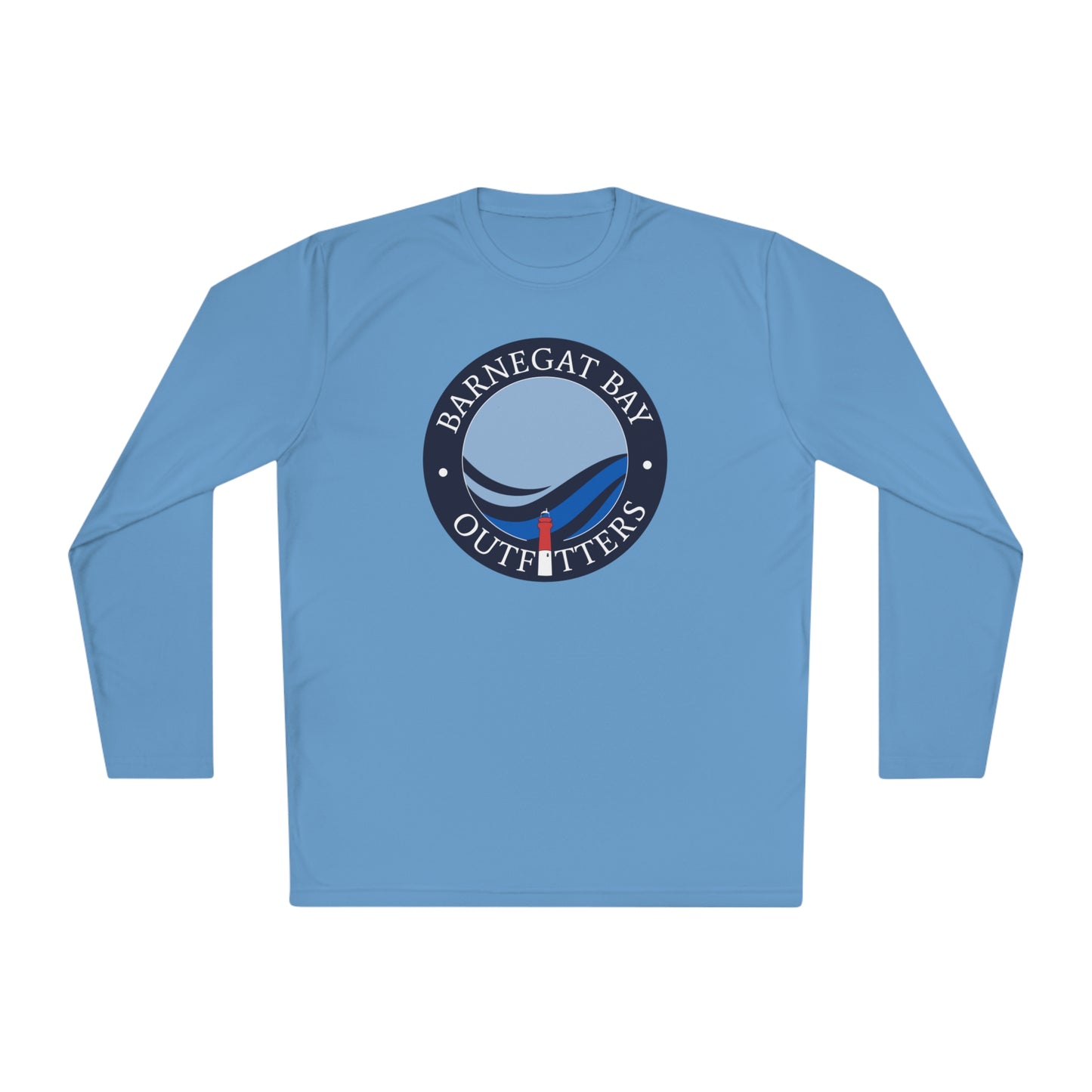 UPF40+ Lighthouse Wave Front Logo Unisex Performance Long Sleeve Tee