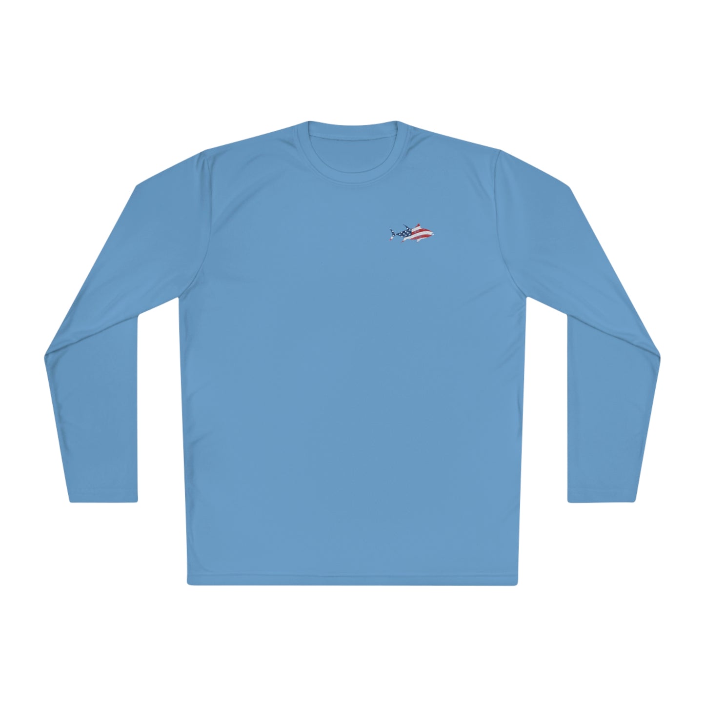 UPF40+ Red, White, & Blue Tuna  Logo Unisex Performance Long Sleeve Tee