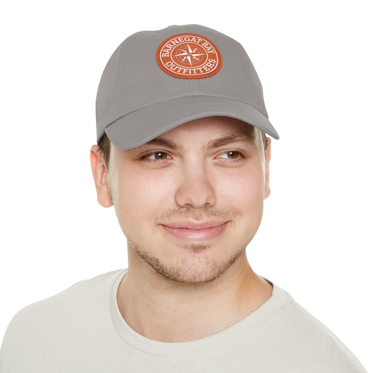 Compass Round Logo Leather Patch Hat